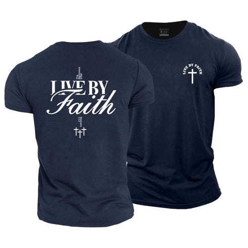 Men's Live By Faith Cotton T-Shirt