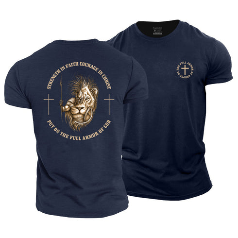 Men's Put On The Full Armor Of God Cotton T-Shirt