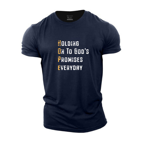 Men's Holding On To God's Promises Everyday Cotton T-Shirt