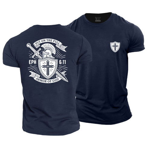 Men's Spartan Armor Of God Cotton T-Shirt