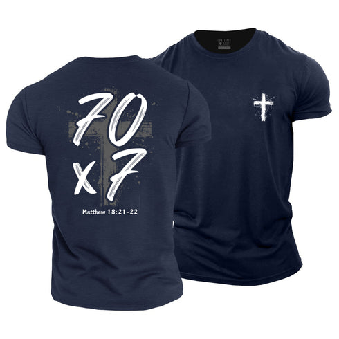 Men's Matthew 18:21-22 Cotton T-Shirt