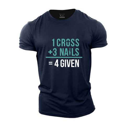 Men's Cross Nail Forgiven Cotton T-Shirt