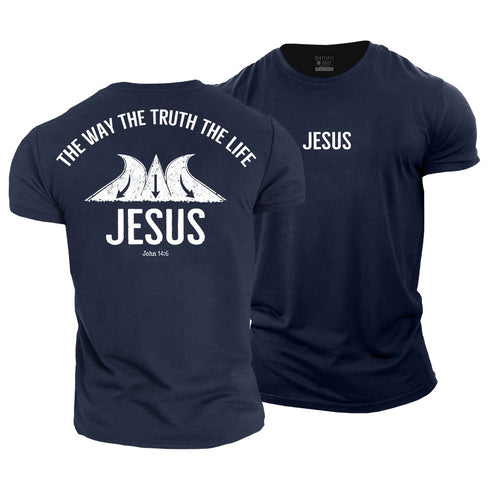 Men's Jesus, The Way The Truth The Life Cotton T-Shirt