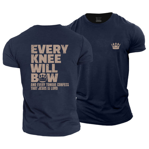 Men's Every Knee Will Bow Cotton T-Shirt
