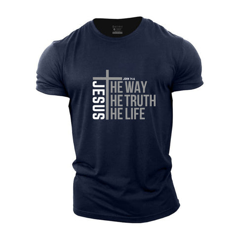 Men's Jesus The Way The Truth The Life Cotton T-Shirt