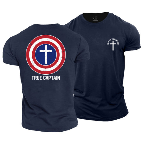 Men's He Is a The True Captain Cotton T-Shirt