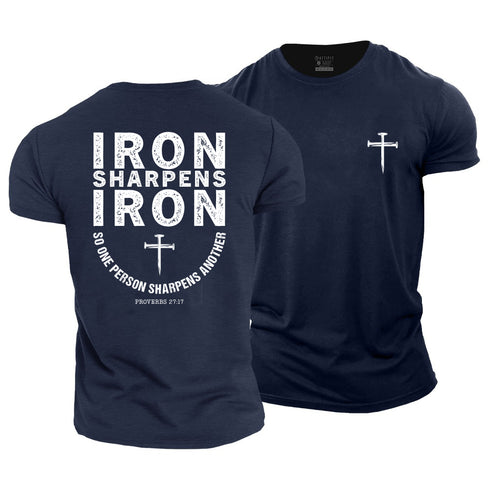 Men's Proverbs 27:17 Cotton T-Shirt