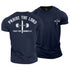 Men's Praise The Lord, Pass The Dumbbells Cotton T-Shirt