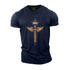 Men's Cross And Wings Cotton T-Shirt