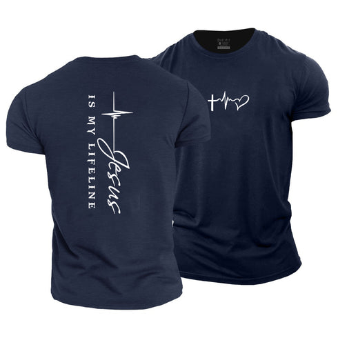 Men's Jesus Is My Lifeline Cotton T-Shirt