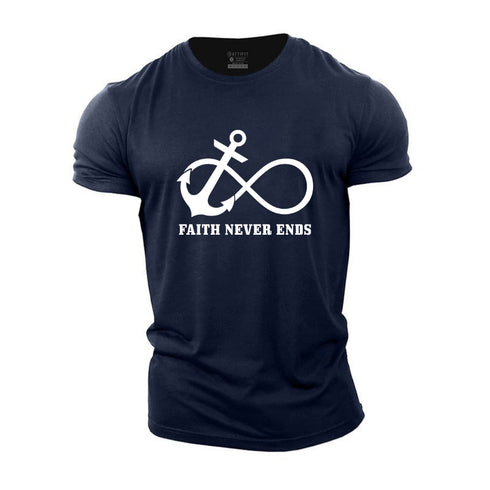 Men's Faith Never Ends Cotton T-Shirt