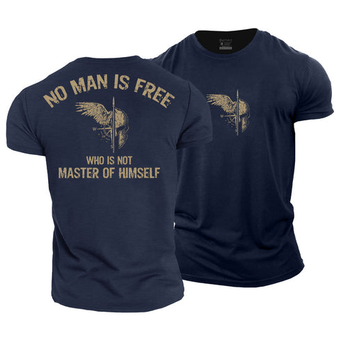Men's No Man Is Free Who Is Not Master of Himself Cotton T-Shirt