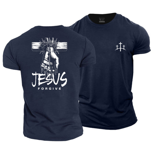 Unisex Jesus Forgive Cotton T-Shirt