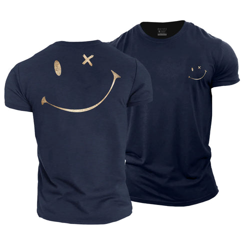 Men's Simple Smiley Cotton T-Shirt