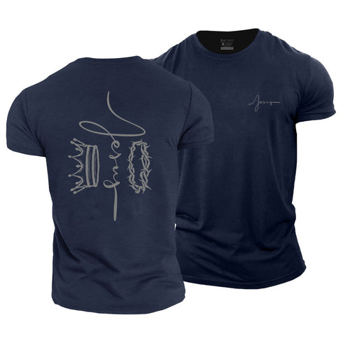 Men's Jesus Crown Cotton T-Shirt