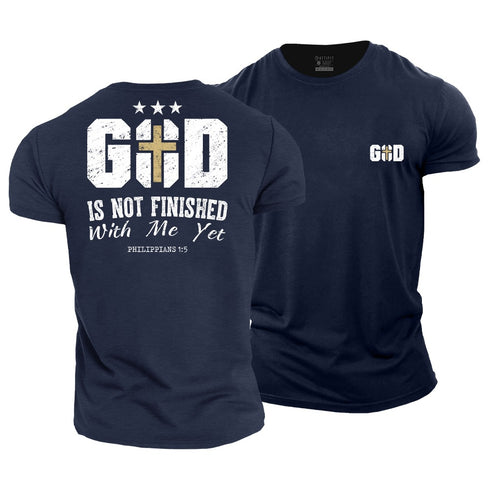 Men's God Is Not Finished with Me Yet Cotton T-Shirt
