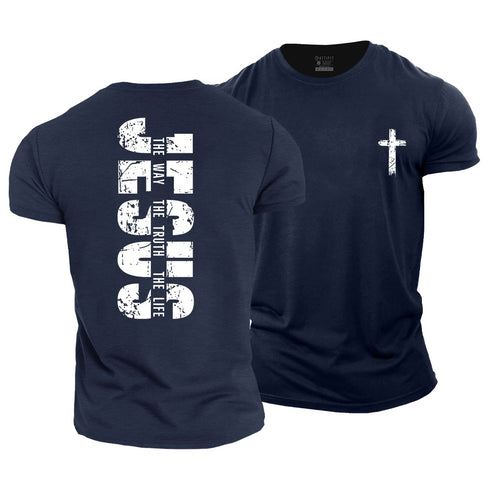 Men's Jesus, The Way The Truth The Life Cotton T-Shirt