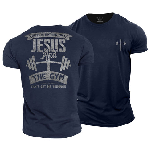 Men's Jesus and The Gym Cotton T-Shirt