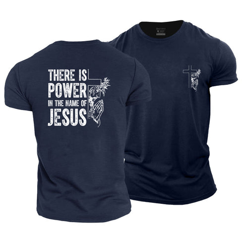 Men's There Is Power In The Name Of Jesus Cotton T-Shirt