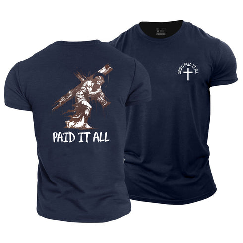 Men's Jesus Paid It All Cotton T-Shirt