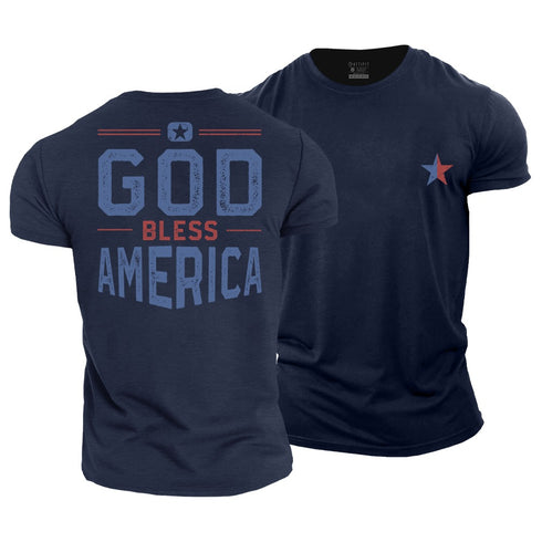 Men's God Bless America Cotton T-Shirt