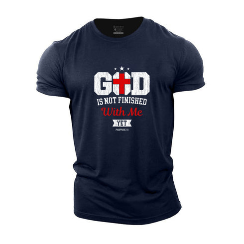 Men's God Is Not Finished With Me Yet Cotton T-Shirt