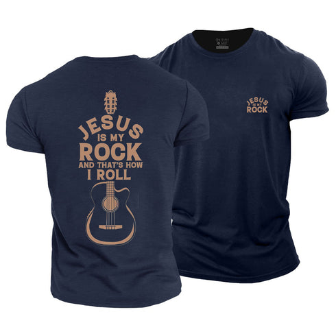 Men's Jesus Is My Rock Cotton T-Shirt