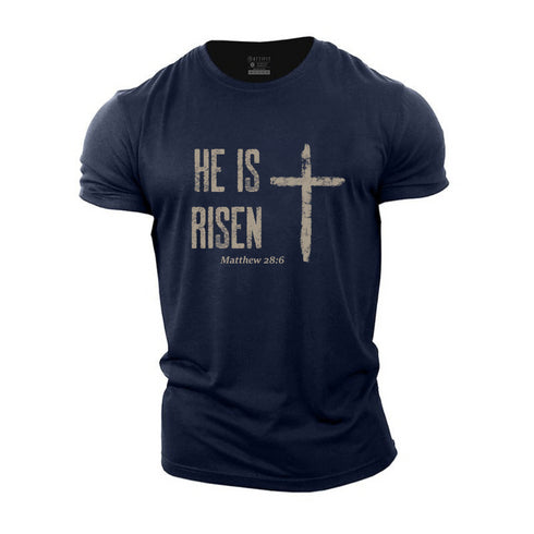 Men's He Is Risen Cotton T-Shirt
