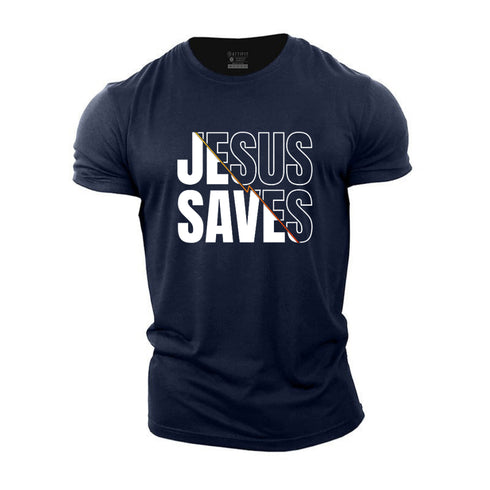 Men's Jesus Saves Cotton T-Shirt