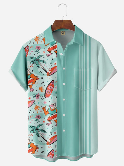 Men's Christmas Funny Graphic Short Sleeve Hawaiian Shirt