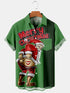 Men's Christmas Funny Graphic Short Sleeve Hawaiian Shirt