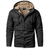 Men‘s Warm Polar fleece Pocket Casual Hoodie Jacket Outwear