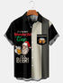 Men's Christmas Funny Graphic Short Sleeve Hawaiian Shirt