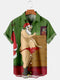 Men's Christmas Funny Graphic Short Sleeve Hawaiian Shirt