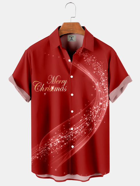 Men's Christmas Funny Graphic Short Sleeve Hawaiian Shirt