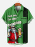 Men's 'Fk This I'm Day Drinking' Christmas Funny Graphic Short Sleeve Hawaiian Shirt