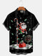 Men's Christmas Funny Graphic Short Sleeve Hawaiian Shirt