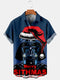 Men's Christmas Funny Graphic Short Sleeve Hawaiian Shirt