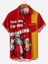 Men's 'Fk This I'm Day Drinking' Christmas Funny Graphic Short Sleeve Hawaiian Shirt