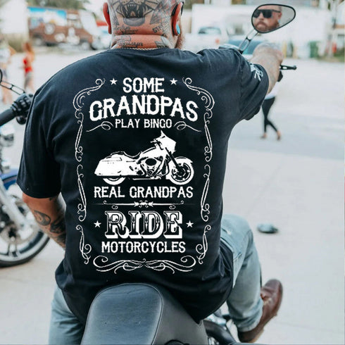 Men's Real Grandpas Ride Motorcycles T-shirt