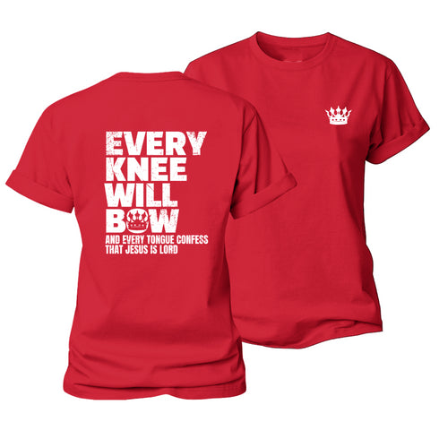 Women's Every Knee Will Bow Cotton T-Shirt