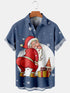 Men's Christmas Funny Graphic Short Sleeve Hawaiian Shirt