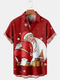 Men's Christmas Funny Graphic Short Sleeve Hawaiian Shirt