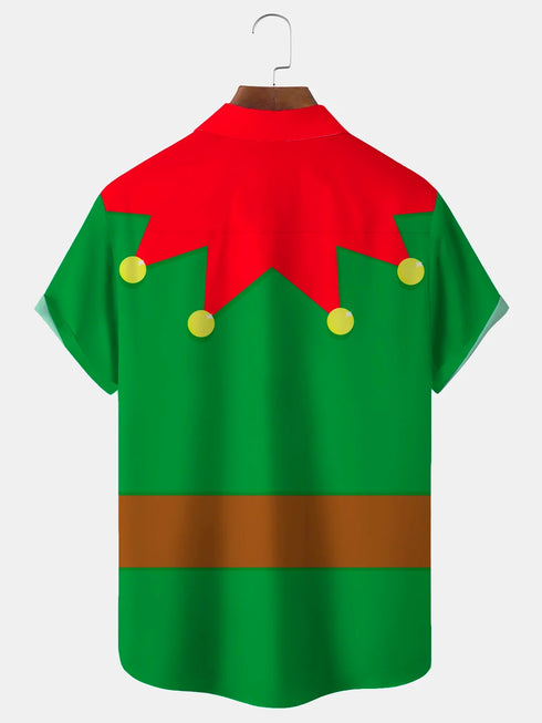 Men's Christmas Funny Graphic Short Sleeve Hawaiian Shirt