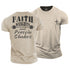 Men's Faith Weights and Protein Shakes Cotton T-Shirt
