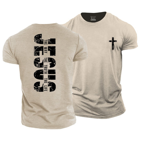 Men's Jesus, The Way The Truth The Life Cotton T-Shirt
