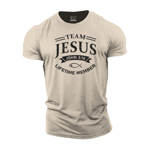 Men's Jesus Team Cotton T-Shirt
