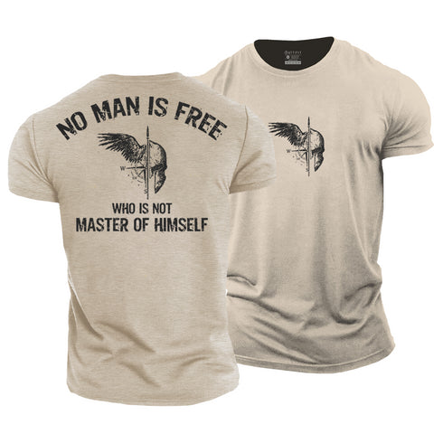 Men's No Man Is Free Who Is Not Master of Himself Cotton T-Shirt