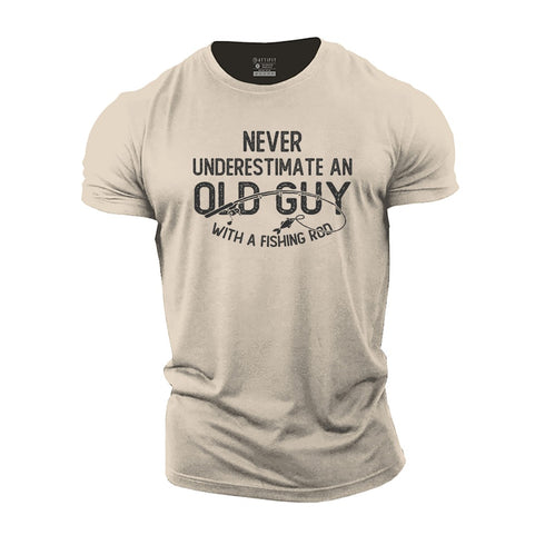 Men's Never Underestimate An Old Guy Cotton T-Shirt