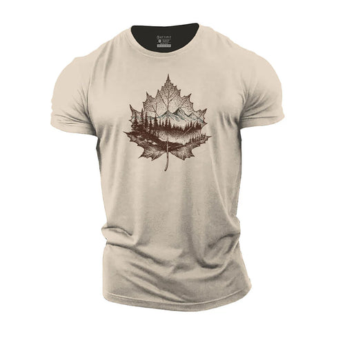 Men's Leaf View Cotton T-Shirt